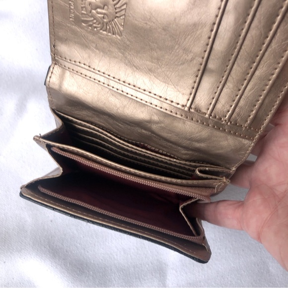 ANNE KLEIN BLACK Croc Embossed Wallet New NWOT - Picture 9 of 10